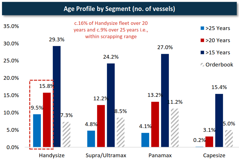 Global bulker fleet age profile.